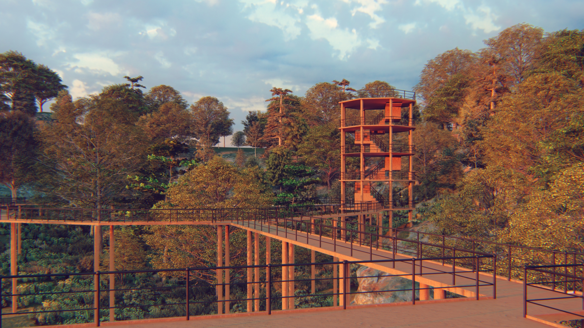 Rendering of the Tanglewood Treetop Walkway.