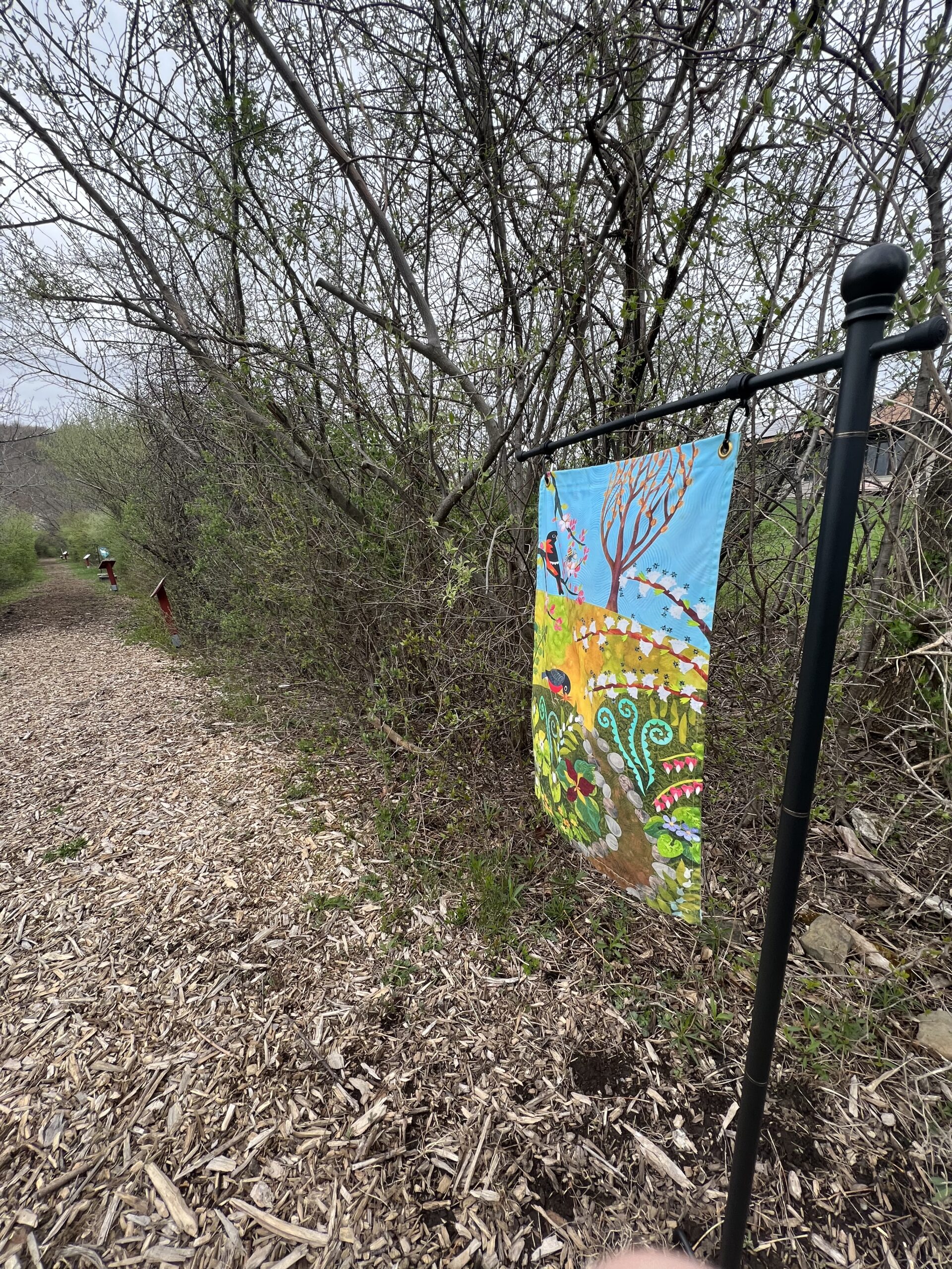 Children's Sensory Trail in the spring.